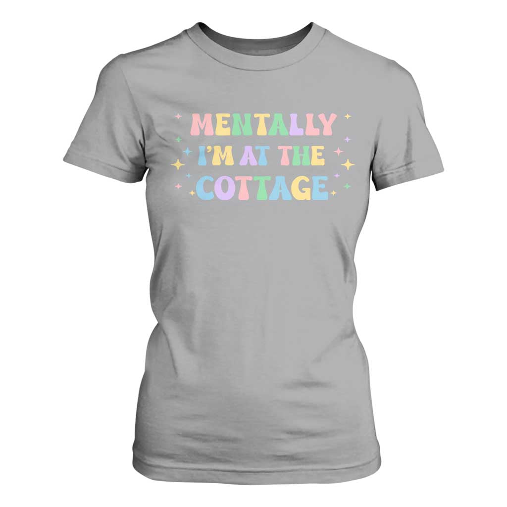 LGBT Romance Hockey T Shirt For Women Mentally Im At The Cottage Team Hollanov Fan TS10 Sport Gray Print Your Wear