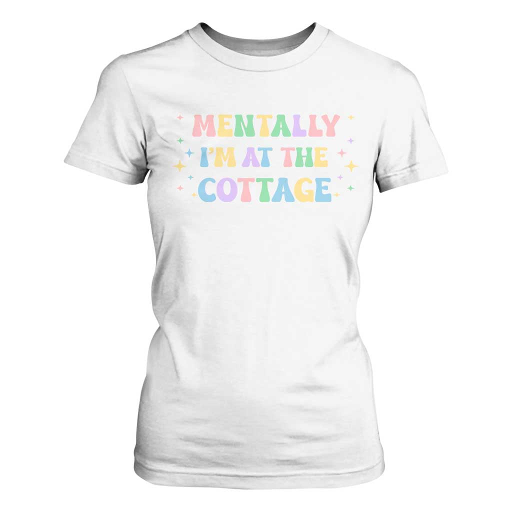 LGBT Romance Hockey T Shirt For Women Mentally Im At The Cottage Team Hollanov Fan TS10 White Print Your Wear