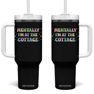 LGBT Romance Hockey Tumbler With Handle Mentally Im At The Cottage Team Hollanov Fan TS10 One Size: 40 oz Black Print Your Wear