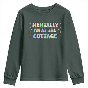 LGBT Romance Hockey Youth Sweatshirt Mentally Im At The Cottage Team Hollanov Fan TS10 Dark Forest Green Print Your Wear
