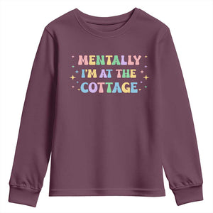 LGBT Romance Hockey Youth Sweatshirt Mentally Im At The Cottage Team Hollanov Fan TS10 Maroon Print Your Wear