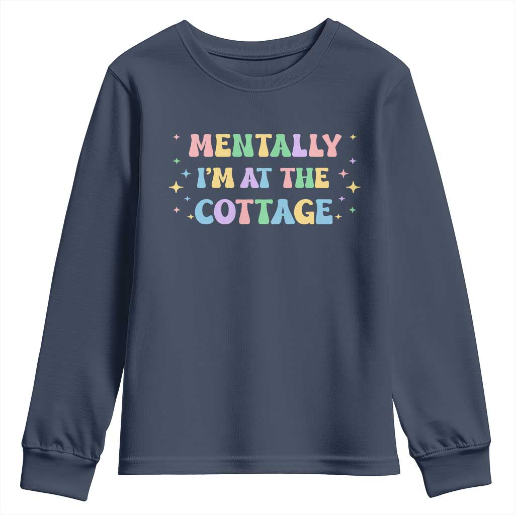LGBT Romance Hockey Youth Sweatshirt Mentally Im At The Cottage Team Hollanov Fan TS10 Navy Print Your Wear