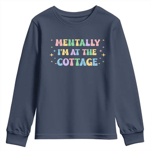 LGBT Romance Hockey Youth Sweatshirt Mentally Im At The Cottage Team Hollanov Fan TS10 Navy Print Your Wear