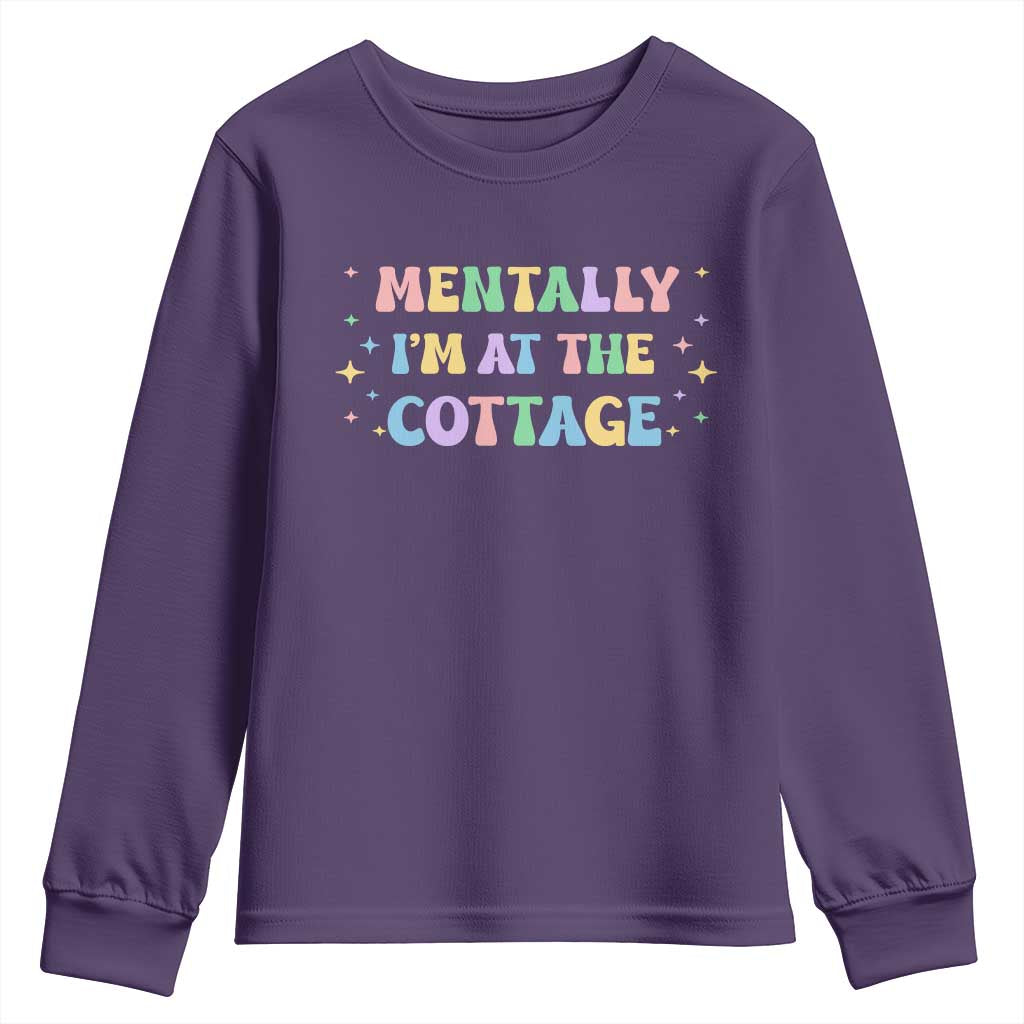 LGBT Romance Hockey Youth Sweatshirt Mentally Im At The Cottage Team Hollanov Fan TS10 Purple Print Your Wear