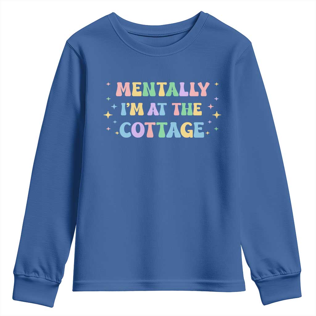 LGBT Romance Hockey Youth Sweatshirt Mentally Im At The Cottage Team Hollanov Fan TS10 Royal Blue Print Your Wear