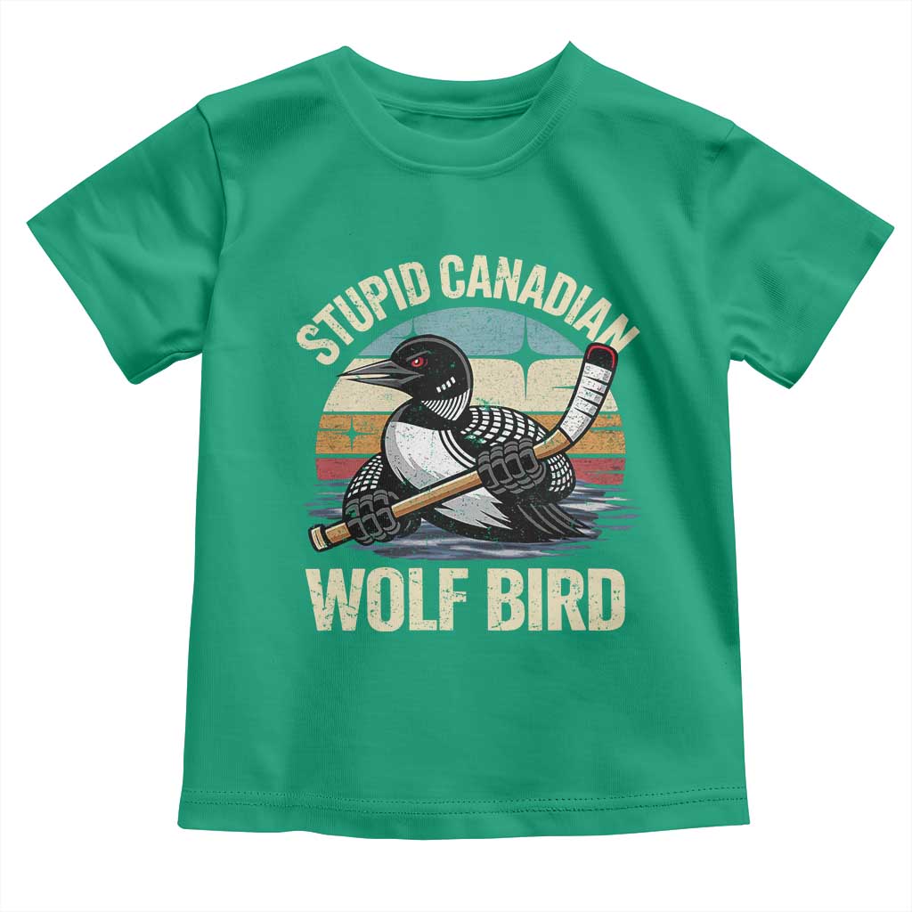 Stupid Canadian Wolf Bird Toddler T Shirt Retro Romance Hockey LGBT Book Movie Fans Gift TS10 Irish Green Print Your Wear