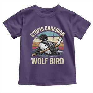 Stupid Canadian Wolf Bird Toddler T Shirt Retro Romance Hockey LGBT Book Movie Fans Gift TS10 Purple Print Your Wear