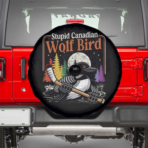 Stupid Canadian Wolf Bird Spare Tire Cover Retro Romance Hockey LGBT Book Movie Fans TS10 Black Print Your Wear