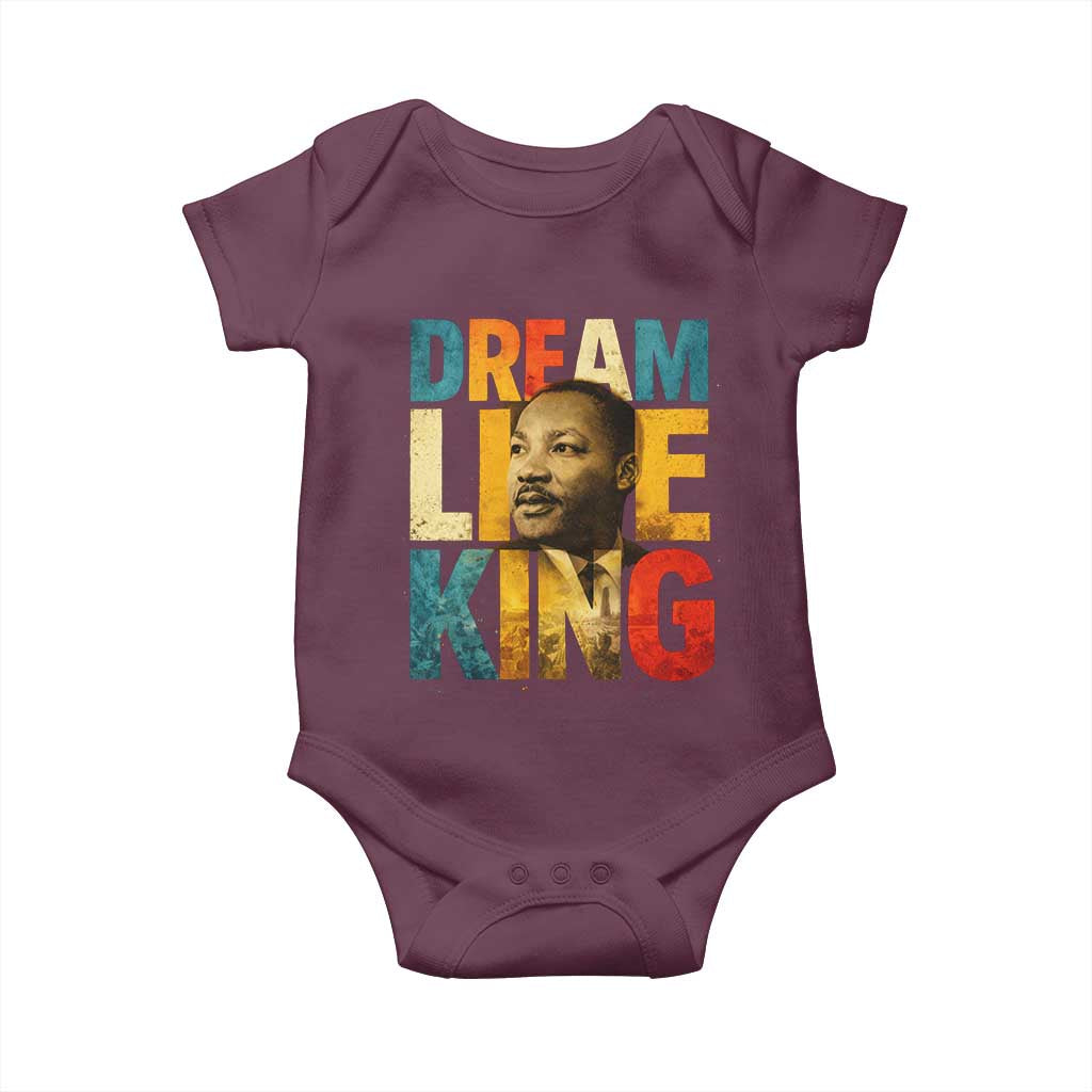 Black History Month Martin Luther King Day Baby Onesie I Have Dream TS10 Maroon Print Your Wear