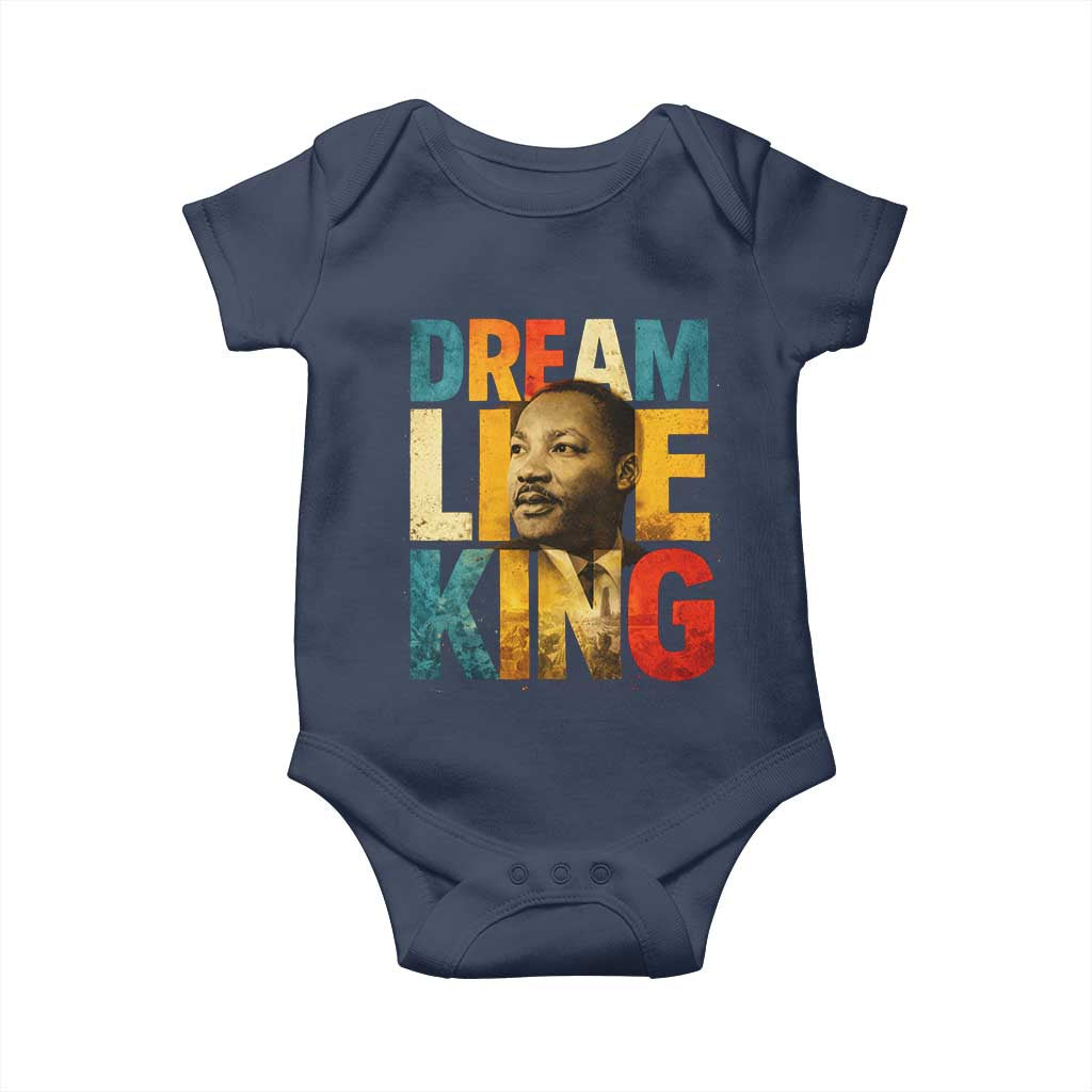 Black History Month Martin Luther King Day Baby Onesie I Have Dream TS10 Navy Print Your Wear