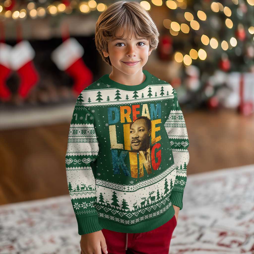 Black History Month Martin Luther King Day Ugly Christmas Sweater I Have Dream TS10 Forest Green Beige Print Your Wear