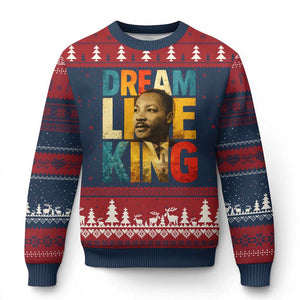 Black History Month Martin Luther King Day Ugly Christmas Sweater I Have Dream TS10 Navy Red Print Your Wear