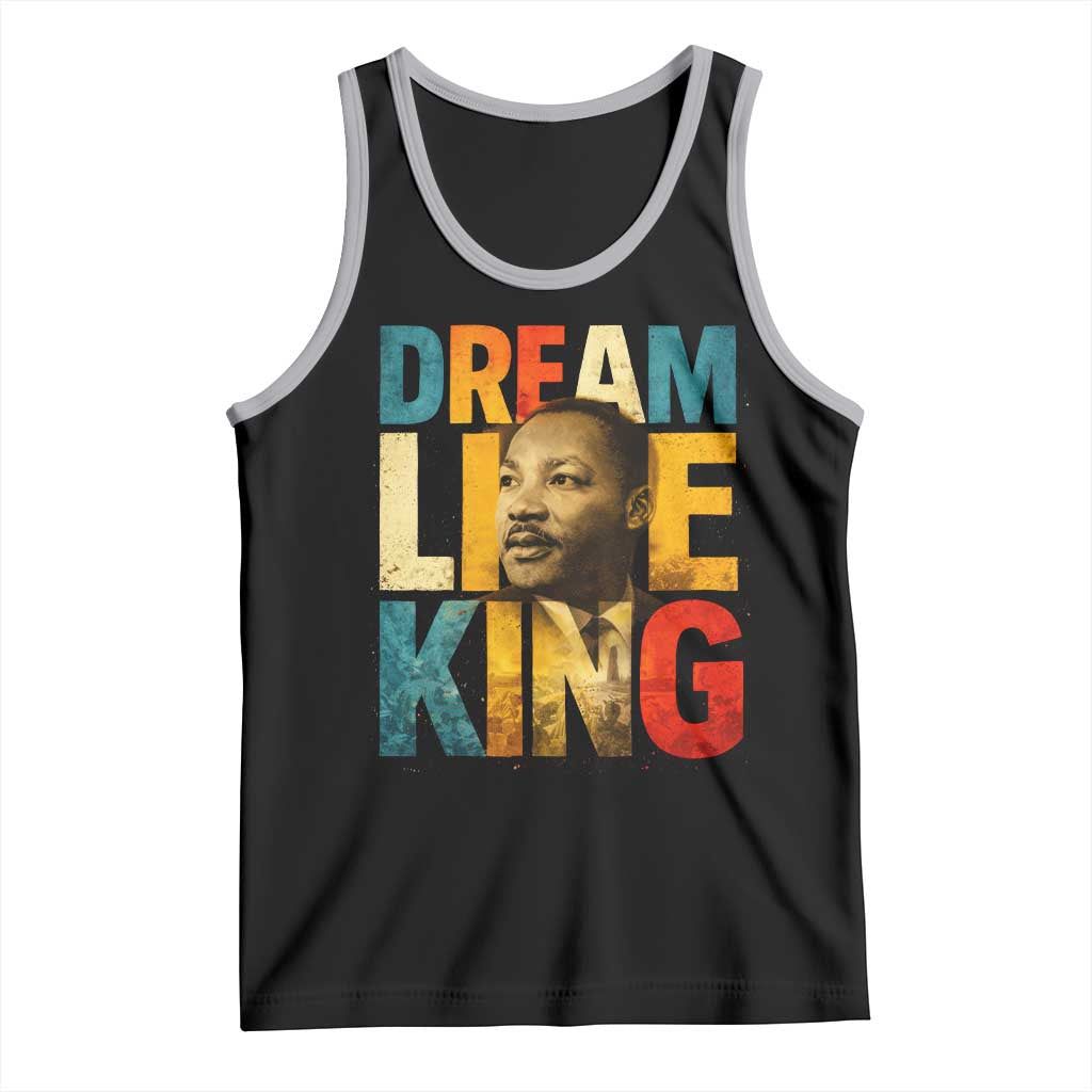 Black History Month Martin Luther King Day Tank Top I Have Dream TS10 Black Athletic Heather Print Your Wear