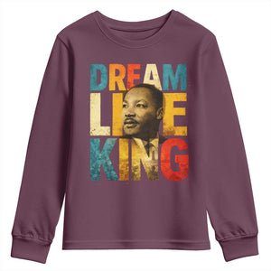 Black History Month Martin Luther King Day Youth Sweatshirt I Have Dream TS10 Maroon Print Your Wear