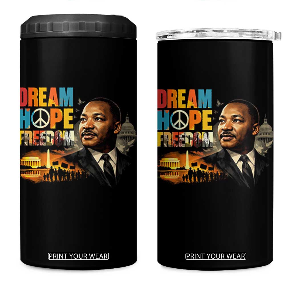 Black History Month Martin Luther King Day 4 in 1 Can Cooler Tumbler Martin Luther King Sweatshirt, Black History Sweatshirt, I Have A Dream Sweatshirt, MLK Sweatshirt, Human Rights Sweatshirt, BLM Sweatshirt TS10 One Size: 16 oz Black Print Your Wear