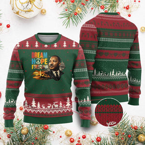 Black History Month Martin Luther King Day Ugly Christmas Sweater Martin Luther King Sweatshirt, Black History Sweatshirt, I Have A Dream Sweatshirt, MLK Sweatshirt, Human Rights Sweatshirt, BLM Sweatshirt TS10 Red Green Print Your Wear