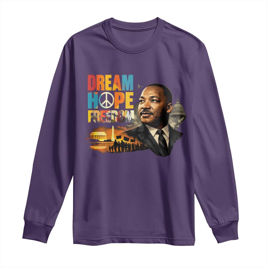 Black History Month Martin Luther King Day Long Sleeve Shirt Martin Luther King Sweatshirt, Black History Sweatshirt, I Have A Dream Sweatshirt, MLK Sweatshirt, Human Rights Sweatshirt, BLM Sweatshirt TS10 Purple Print Your Wear