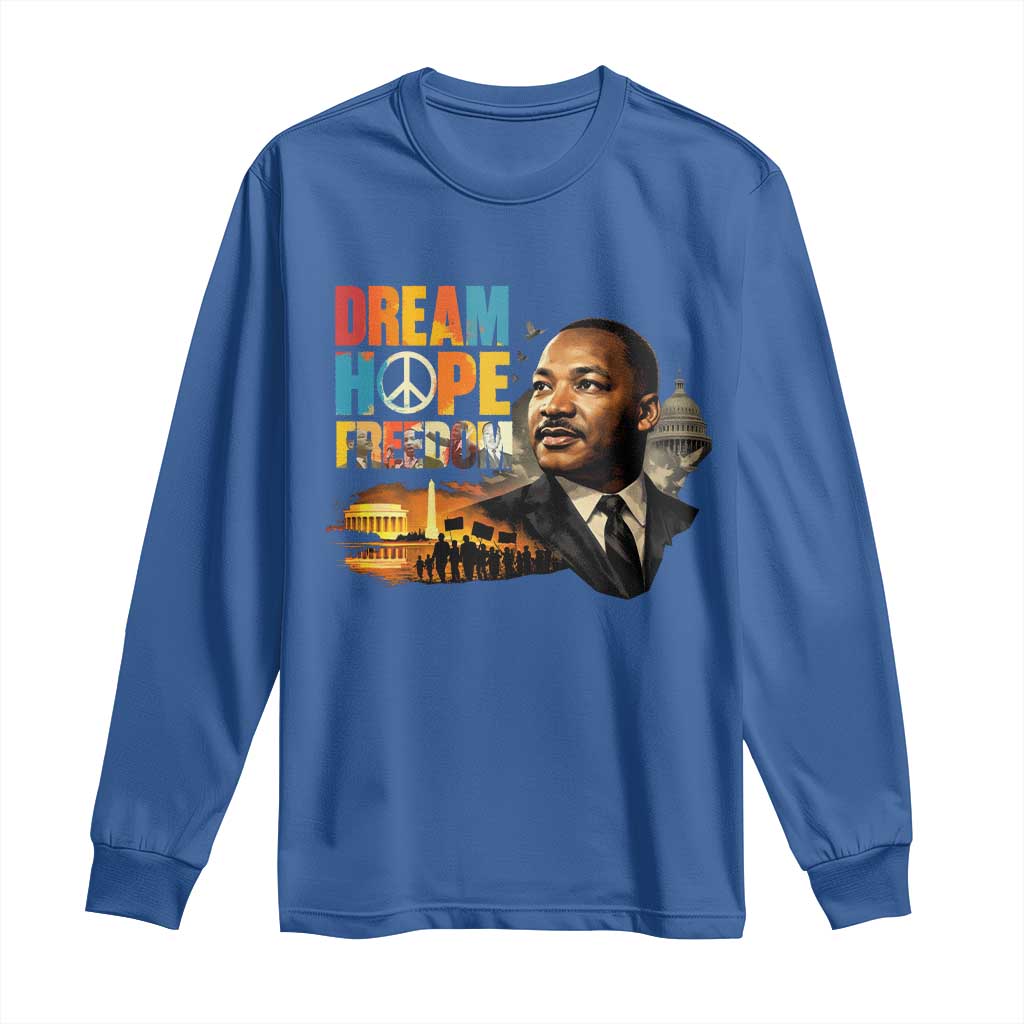 Black History Month Martin Luther King Day Long Sleeve Shirt Martin Luther King Sweatshirt, Black History Sweatshirt, I Have A Dream Sweatshirt, MLK Sweatshirt, Human Rights Sweatshirt, BLM Sweatshirt TS10 Royal Blue Print Your Wear