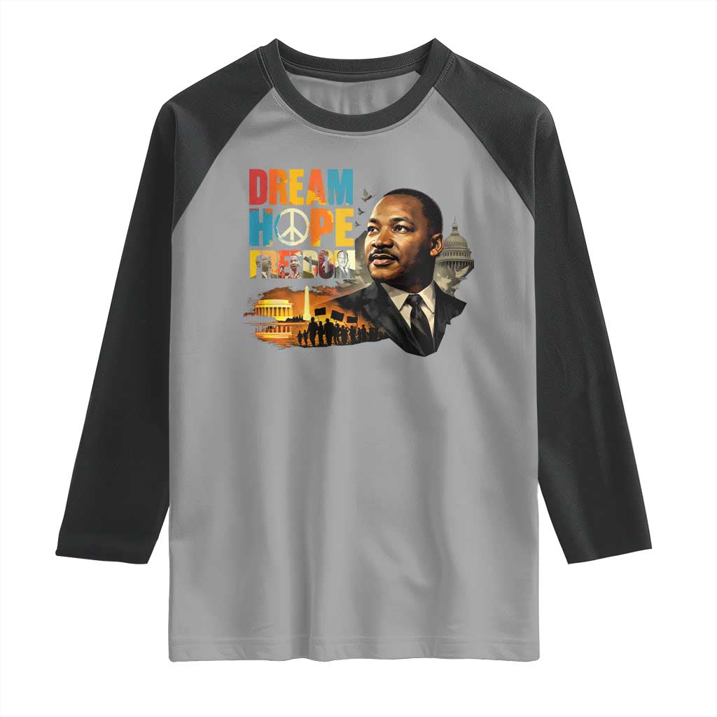 Black History Month Martin Luther King Day Raglan Shirt Martin Luther King Sweatshirt, Black History Sweatshirt, I Have A Dream Sweatshirt, MLK Sweatshirt, Human Rights Sweatshirt, BLM Sweatshirt TS10 Sport Gray Black Print Your Wear