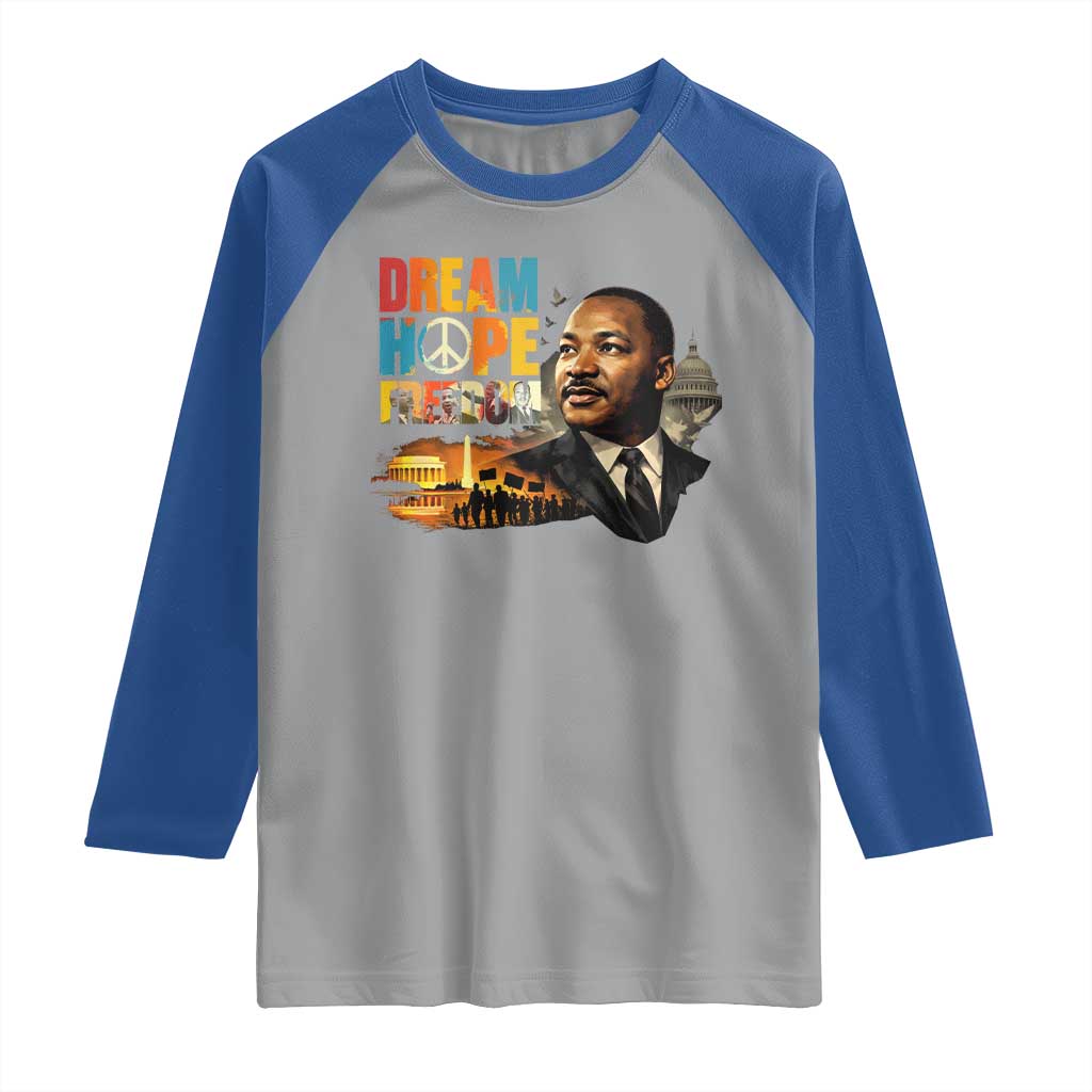 Black History Month Martin Luther King Day Raglan Shirt Martin Luther King Sweatshirt, Black History Sweatshirt, I Have A Dream Sweatshirt, MLK Sweatshirt, Human Rights Sweatshirt, BLM Sweatshirt TS10 Sport Gray Royal Print Your Wear