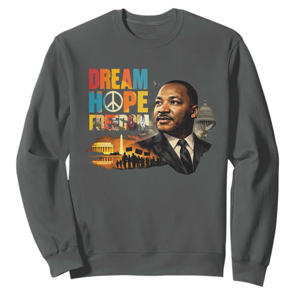 Black History Month Martin Luther King Day Sweatshirt Martin Luther King Sweatshirt, Black History Sweatshirt, I Have A Dream Sweatshirt, MLK Sweatshirt, Human Rights Sweatshirt, BLM Sweatshirt TS10 Dark Heather Print Your Wear