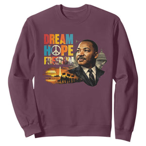 Black History Month Martin Luther King Day Sweatshirt Martin Luther King Sweatshirt, Black History Sweatshirt, I Have A Dream Sweatshirt, MLK Sweatshirt, Human Rights Sweatshirt, BLM Sweatshirt TS10 Maroon Print Your Wear