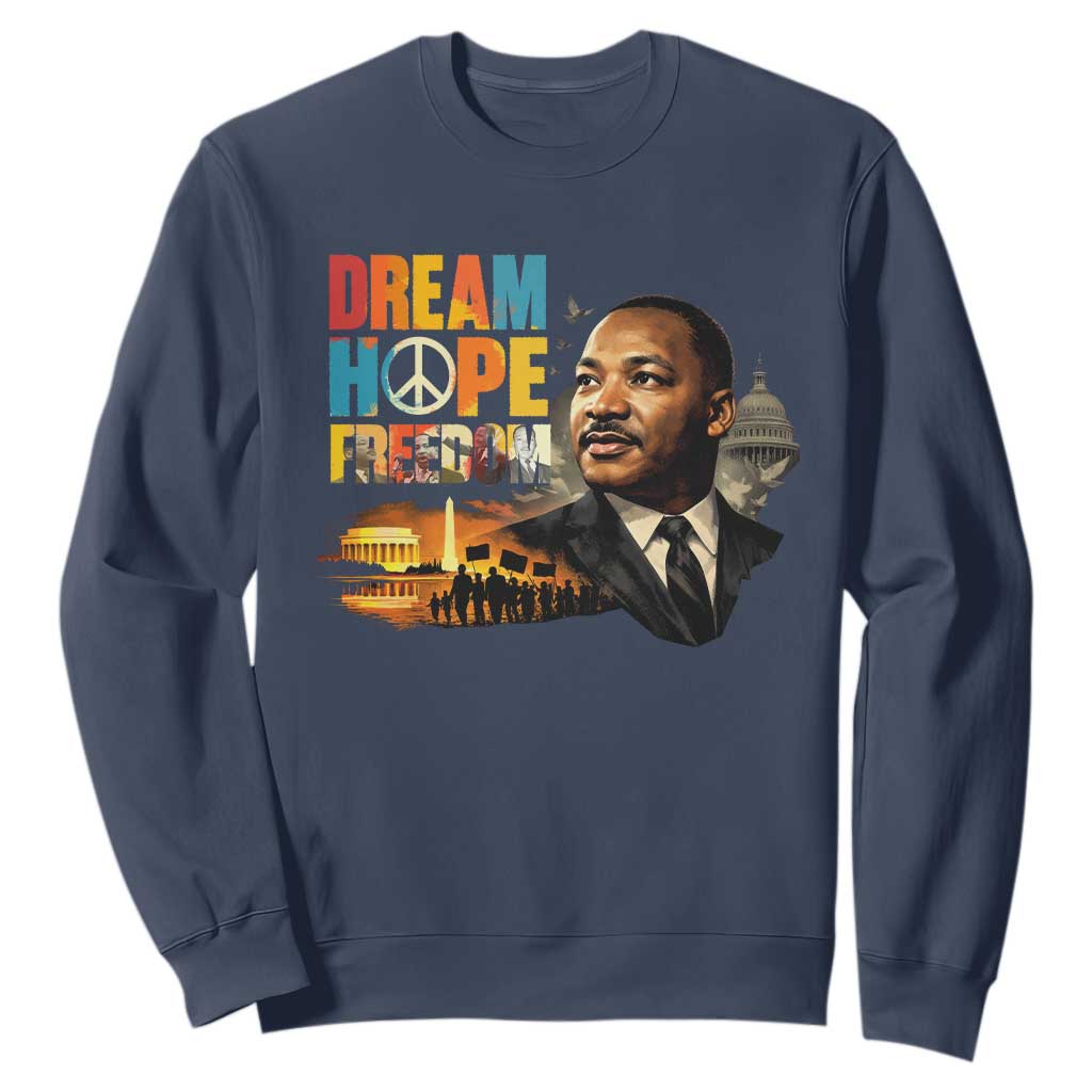 Black History Month Martin Luther King Day Sweatshirt Martin Luther King Sweatshirt, Black History Sweatshirt, I Have A Dream Sweatshirt, MLK Sweatshirt, Human Rights Sweatshirt, BLM Sweatshirt TS10 Navy Print Your Wear