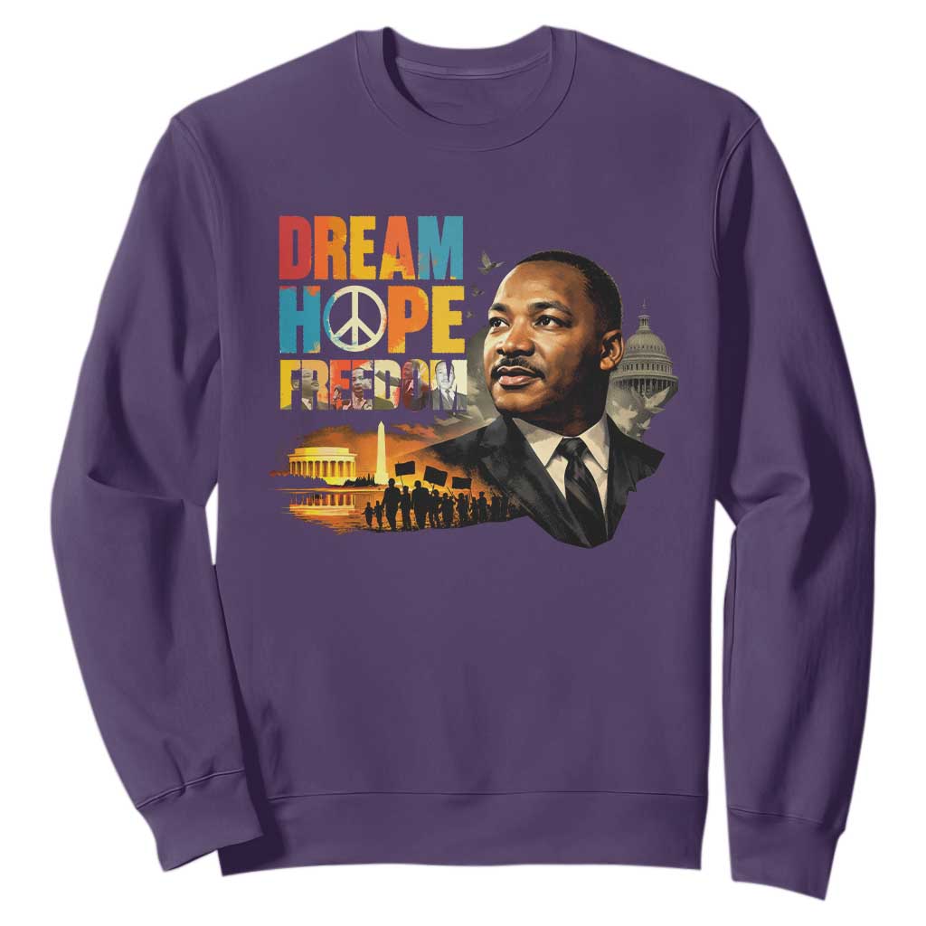Black History Month Martin Luther King Day Sweatshirt Martin Luther King Sweatshirt, Black History Sweatshirt, I Have A Dream Sweatshirt, MLK Sweatshirt, Human Rights Sweatshirt, BLM Sweatshirt TS10 Purple Print Your Wear