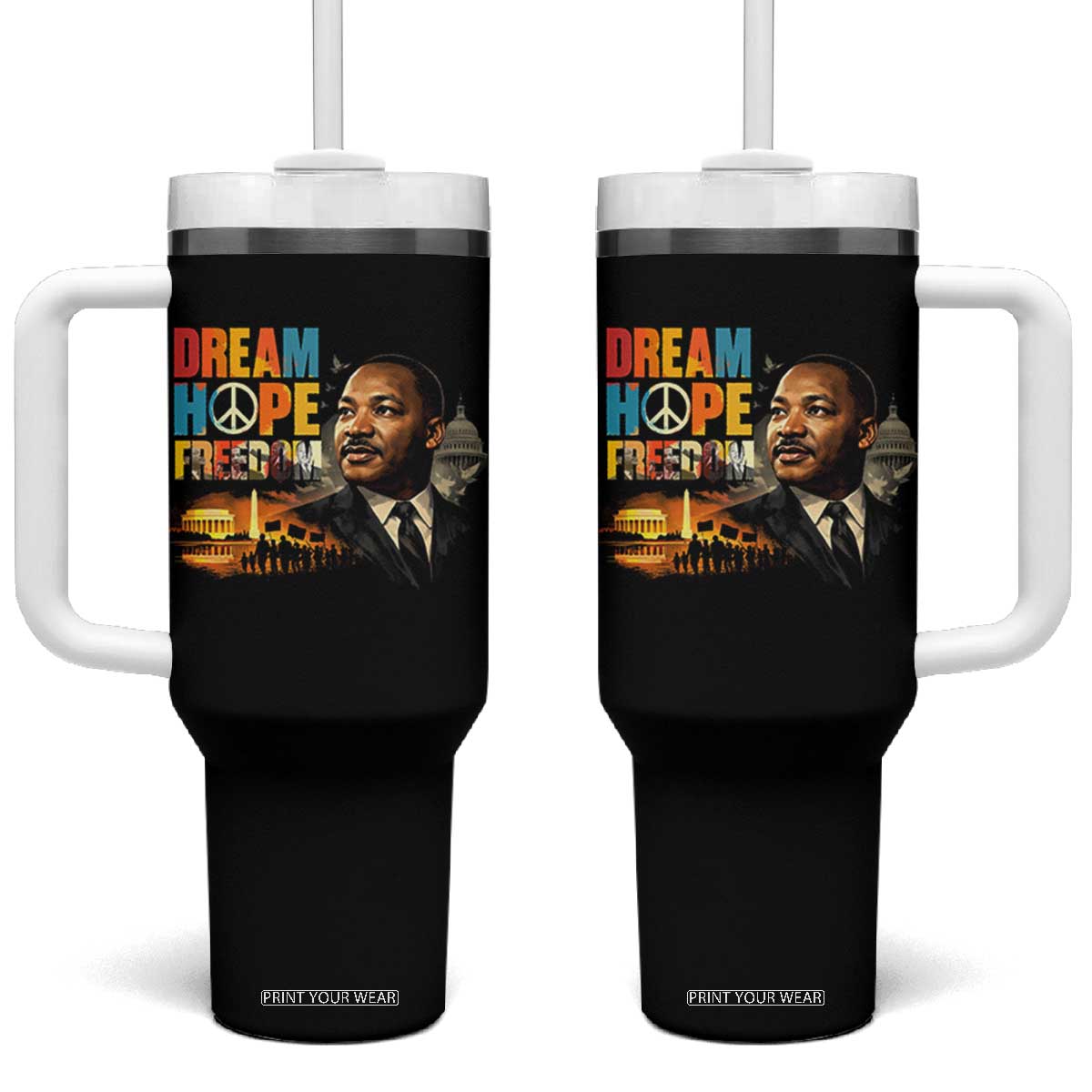 Black History Month Martin Luther King Day Tumbler With Handle Martin Luther King Sweatshirt, Black History Sweatshirt, I Have A Dream Sweatshirt, MLK Sweatshirt, Human Rights Sweatshirt, BLM Sweatshirt TS10 One Size: 40 oz Black Print Your Wear