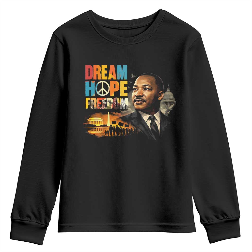 Black History Month Martin Luther King Day Youth Sweatshirt Martin Luther King Sweatshirt, Black History Sweatshirt, I Have A Dream Sweatshirt, MLK Sweatshirt, Human Rights Sweatshirt, BLM Sweatshirt TS10 Black Print Your Wear