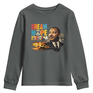 Black History Month Martin Luther King Day Youth Sweatshirt Martin Luther King Sweatshirt, Black History Sweatshirt, I Have A Dream Sweatshirt, MLK Sweatshirt, Human Rights Sweatshirt, BLM Sweatshirt TS10 Dark Heather Print Your Wear