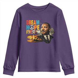 Black History Month Martin Luther King Day Youth Sweatshirt Martin Luther King Sweatshirt, Black History Sweatshirt, I Have A Dream Sweatshirt, MLK Sweatshirt, Human Rights Sweatshirt, BLM Sweatshirt TS10 Purple Print Your Wear