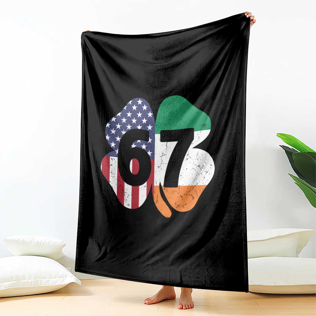 Six Seven 6 7 St Patricks Day Throw Blanket 67 Meme Irish American Ireland Flag Lucky Shamrocks TS10 Print Your Wear