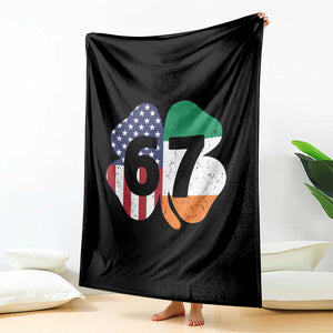 Six Seven 6 7 St Patricks Day Throw Blanket 67 Meme Irish American Ireland Flag Lucky Shamrocks TS10 Print Your Wear
