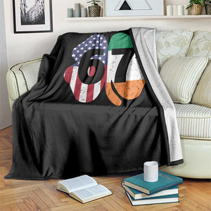 Six Seven 6 7 St Patricks Day Throw Blanket 67 Meme Irish American Ireland Flag Lucky Shamrocks TS10 Print Your Wear