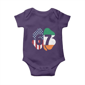 Six Seven 6 7 St Patricks Day Baby Onesie 67 Meme Irish American Ireland Flag Lucky Shamrocks TS10 Purple Print Your Wear
