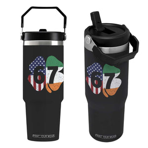 Six Seven 6 7 St Patricks Day Flip Straw Tumbler 67 Meme Irish American Ireland Flag Lucky Shamrocks TS10 One Size: 30 oz Black Print Your Wear