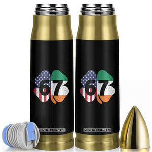 Six Seven 6 7 St Patricks Day Bullet Tumbler 67 Meme Irish American Ireland Flag Lucky Shamrocks TS10 Black Print Your Wear