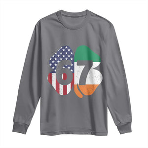 Six Seven 6 7 St Patricks Day Long Sleeve Shirt 67 Meme Irish American Ireland Flag Lucky Shamrocks TS10 Charcoal Print Your Wear