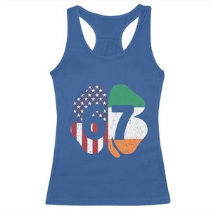 Six Seven 6 7 St Patricks Day Racerback Tank Top 67 Meme Irish American Ireland Flag Lucky Shamrocks TS10 Royal Blue Print Your Wear
