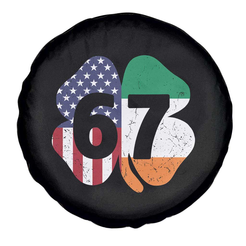 Six Seven 6 7 St Patricks Day Spare Tire Cover 67 Meme Irish American Ireland Flag Lucky Shamrocks TS10 Print Your Wear