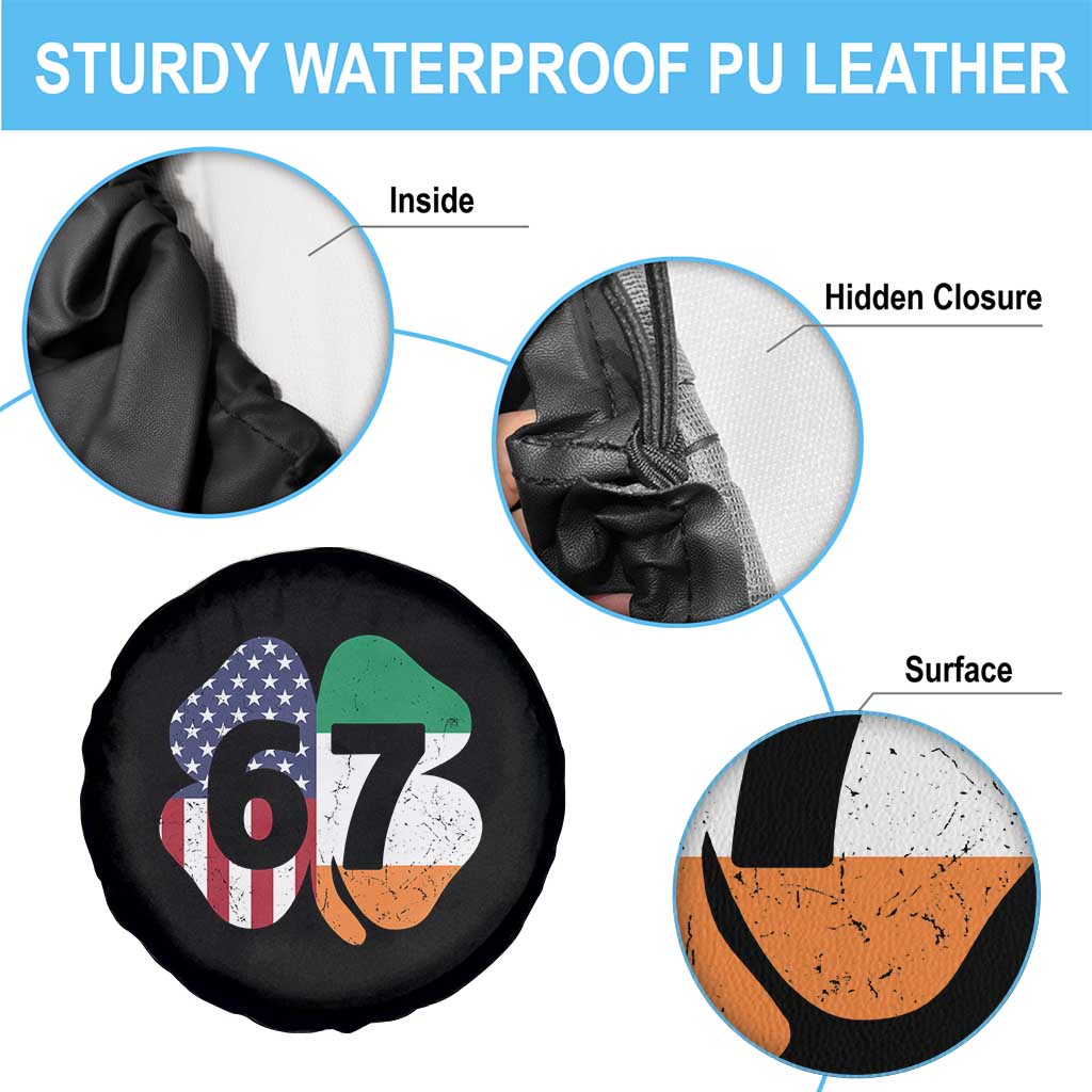 Six Seven 6 7 St Patricks Day Spare Tire Cover 67 Meme Irish American Ireland Flag Lucky Shamrocks TS10 Print Your Wear