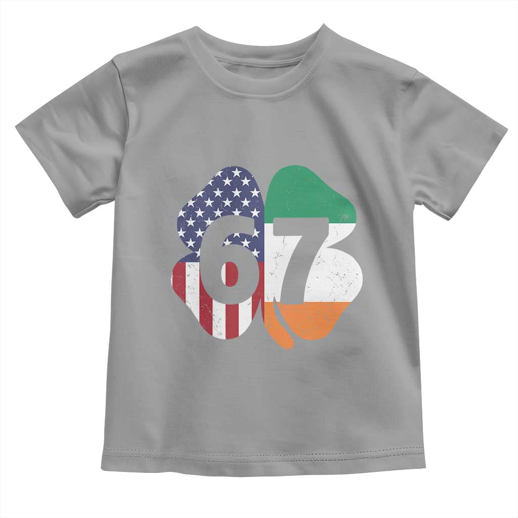 Six Seven 6 7 St Patricks Day Toddler T Shirt 67 Meme Irish American Ireland Flag Lucky Shamrocks TS10 Sport Gray Print Your Wear