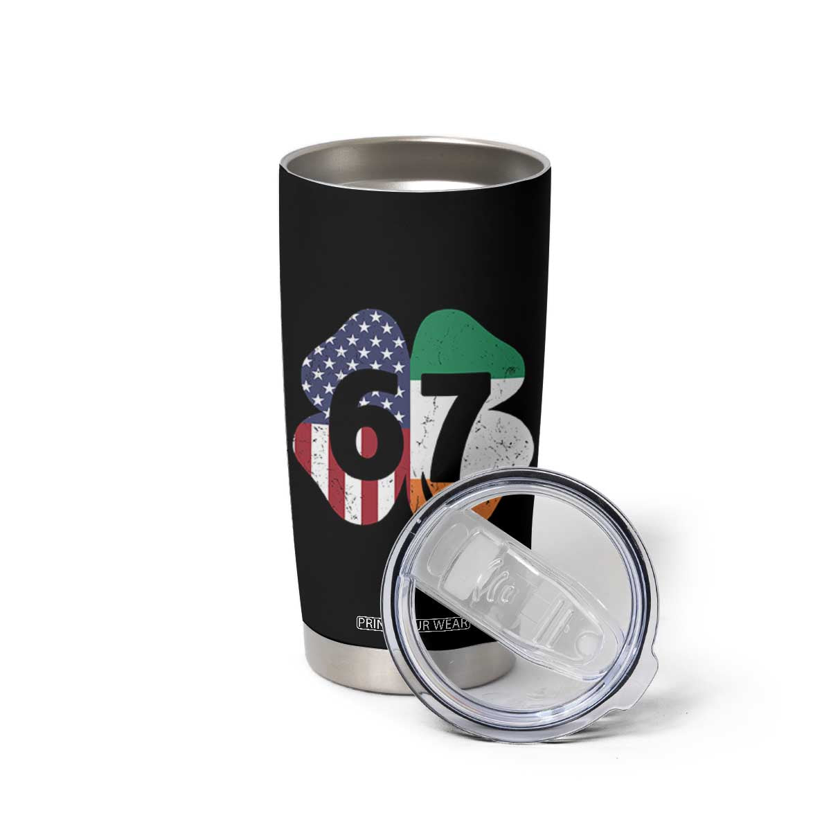 Six Seven 6 7 St Patricks Day Tumbler Cup 67 Meme Irish American Ireland Flag Lucky Shamrocks TS10 Print Your Wear