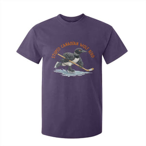 Stupid Canadian Wolf Bird T Shirt For Kid Funny Romance Hockey Fan LGBTQ+ TS10 Purple Print Your Wear