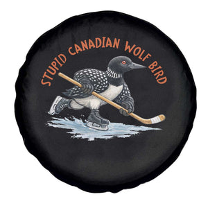Stupid Canadian Wolf Bird Spare Tire Cover Funny Romance Hockey Fan LGBTQ+ TS10 Print Your Wear