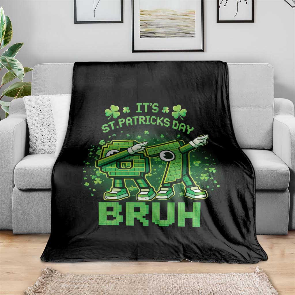 Its St Patricks Day 67 Bruh Throw Blanket Funny Shamrock Six Seven 6 7 Meme Gen Alpha TS10 Print Your Wear