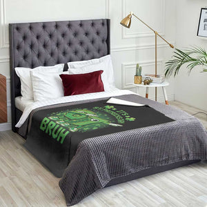 Its St Patricks Day 67 Bruh Throw Blanket Funny Shamrock Six Seven 6 7 Meme Gen Alpha TS10 Print Your Wear