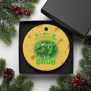 Its St Patricks Day 67 Bruh Ceramic Ornament Funny Shamrock Six Seven 6 7 Meme Gen Alpha TS10 1pc Yellow Cheese Print Your Wear