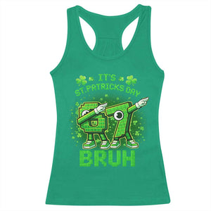 Its St Patricks Day 67 Bruh Racerback Tank Top Funny Shamrock Six Seven 6 7 Meme Gen Alpha TS10 Irish Green Print Your Wear